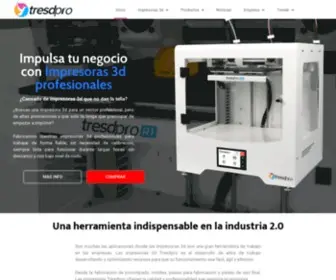 Tresdpro.com(Impresoras 3d profesionales) Screenshot