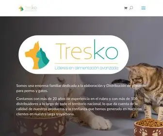 Tresko.cl(Alimentos premium para mascotas) Screenshot