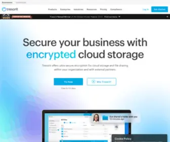 Tresorit.com(End-to-End Encrypted Cloud Storage for Businesses) Screenshot