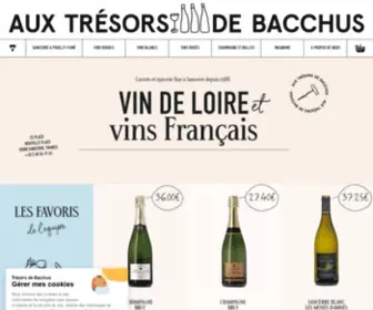 Tresorsdebacchus.com(Trésors de Bacchus est une boutique caviste) Screenshot