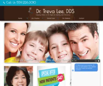 Trevaleedds.com(Fresno & Clovis Dental Practice of Dr Treva Lee) Screenshot