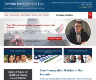 Trevinoimmigration.com(San Antonio Immigration Attorney) Screenshot