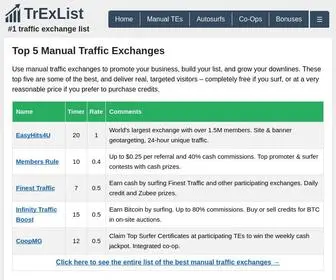 Trexlist.com(Traffic Exchange List) Screenshot