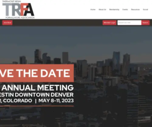 Trfa.org(Thermoset Resin Formulators Association) Screenshot