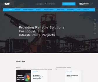 TRF.co.in(TRF is a pioneer in solutions for material handling systems and equipment in infrastructural sector) Screenshot