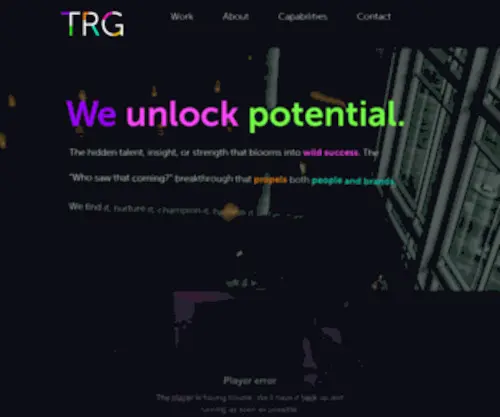 TRG.agency(Home) Screenshot