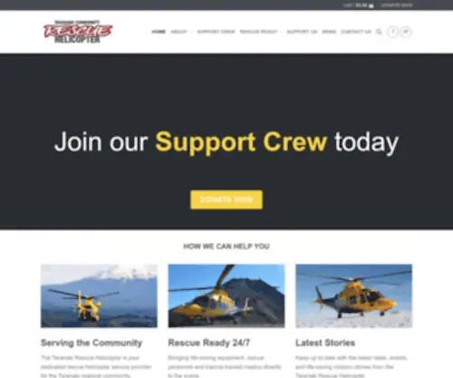 TRHT.org.nz(Taranaki Rescue Helicopter) Screenshot