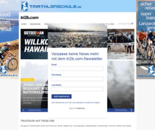 Tri2B.de(Die ganze Triathlonwelt online auf tri2b) Screenshot