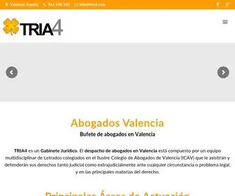 Tria4.com(Bufete abogados Valencia TRIA4) Screenshot