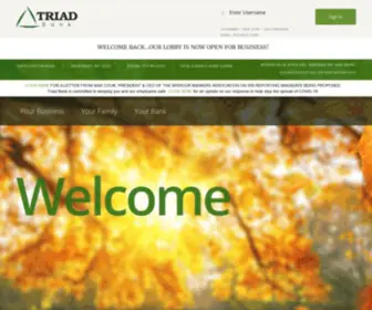 Triadbanking.com(Triad Bank) Screenshot