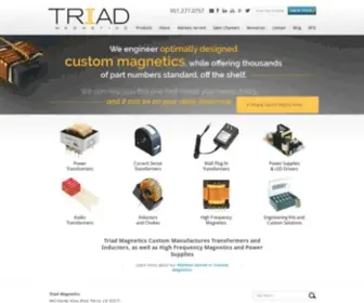 Triadmagnetics.com(Triad Magnetics) Screenshot