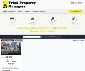 TriadpropertymGRS.com(Triad Property Managers Dedicated to North Carolina Investors) Screenshot