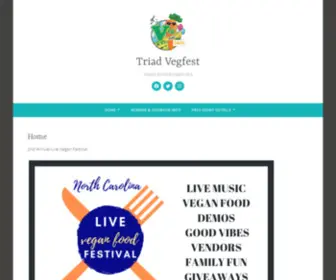 Triadvegfest.org(TRIAD NORTH CAROLINA) Screenshot