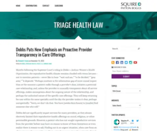 Triagehealthlawblog.com(Triage Health Law) Screenshot