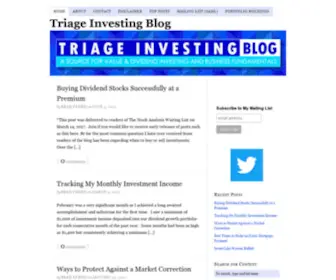 Triageinvestingblog.com(Triage Investing Blog) Screenshot