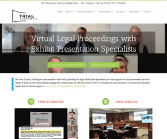 Trialsupport.us(Virtual Depositions and Exhibit Presentation Services) Screenshot