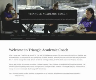 Triangleacademiccoach.com(Triangle Academic Coach) Screenshot