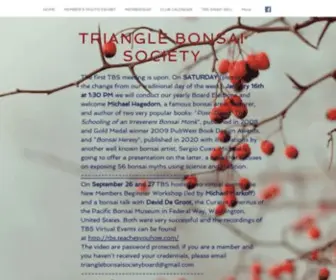 Trianglebonsai.com(Triangle Bonsai Society) Screenshot