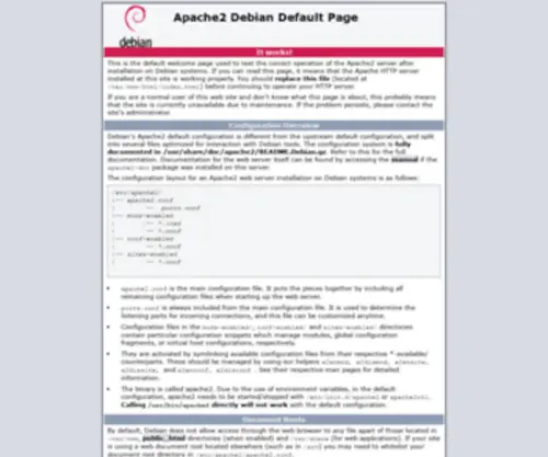 Triangleinvitational.com(Apache2 Debian Default Page) Screenshot