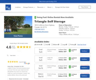 Triangleselfstorage.com(Storage Units in Triangle) Screenshot