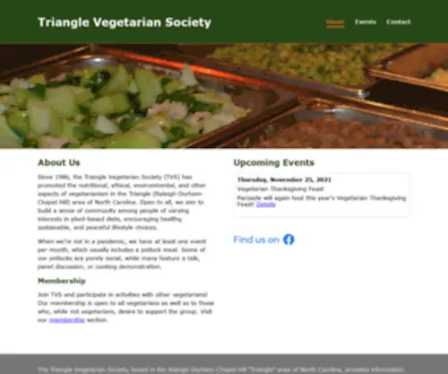 Trianglevegsociety.org(Triangle Vegetarian Society) Screenshot