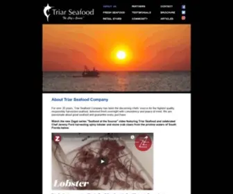 Triarseafood.com(About the Triar Seafood Company in South Florida) Screenshot