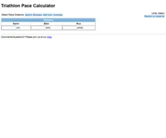 Triathloncalculators.com(Triathlon Calculators) Screenshot