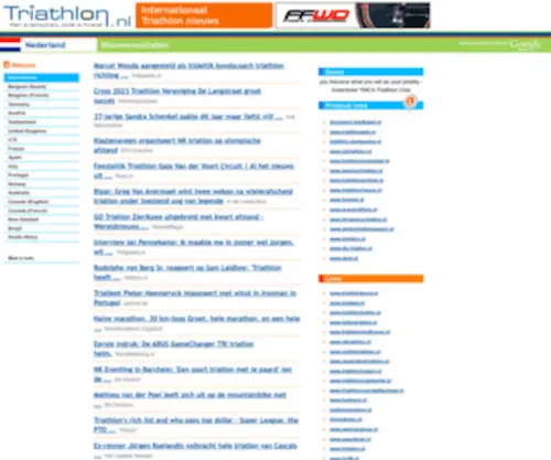 Triathlon.nl(Internationaal Triatlon Nieuws) Screenshot