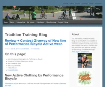 Triathlontrainingblog.com(My Journey from Couch Potato to Triathlete) Screenshot