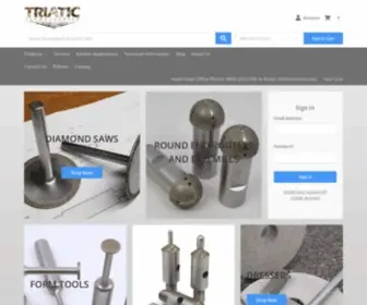 Triaticinc.com(Precision Diamond and CBN Product Manufacturer) Screenshot