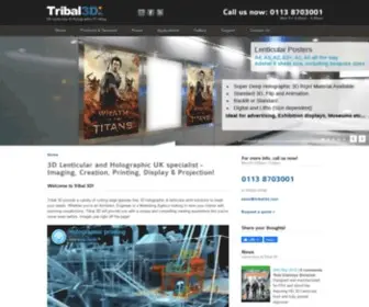 Tribal3D.com(Lenticular & Holographic commercial printing Services) Screenshot