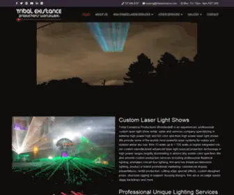 Tribalexistance.com(Laser Light Shows) Screenshot