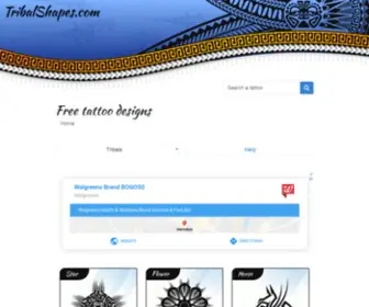 Tribalshapes.com(Free tattoo designs) Screenshot