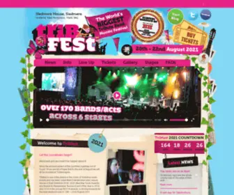 Tribfest.co.uk(The world's biggest tribute band music festival held in East Yorkshire) Screenshot