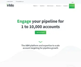 Triblio.com(Triblio is the Predictive Orchestration ABM Platform) Screenshot