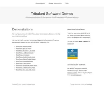 Tribulant.net(Online demonstrations for the premium WordPress plugins of Tribulant Software) Screenshot