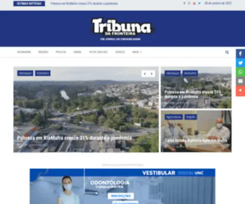 Tribunadafronteira.com.br(Notícias de RioMafra e Região) Screenshot