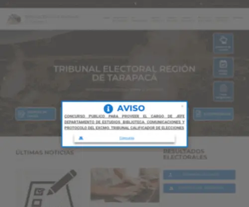 Tribunalelectoraliquique.cl(Tribunal Electoral) Screenshot