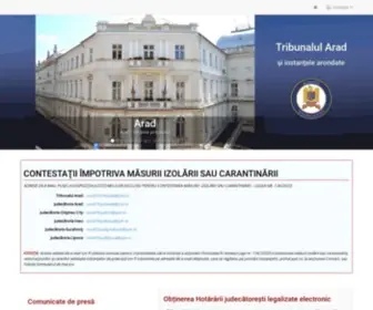 Tribunalularad.ro(Tribunalul Arad) Screenshot