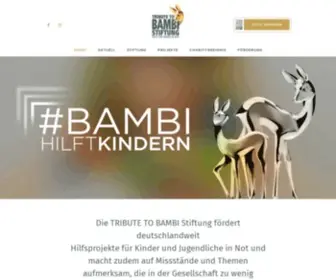 Tributetobambi-Stiftung.de(Tribute to Bambi Stiftung) Screenshot