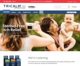 Tricalm.com(Fast Acting Itch Relief) Screenshot