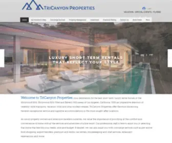 Tricanyon.com(Luxury Vacation Homes) Screenshot