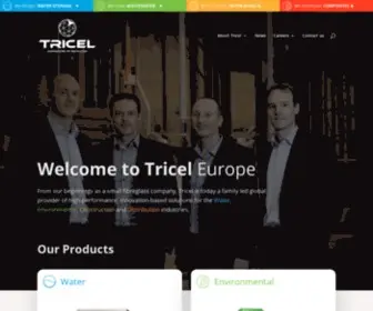 Tricel.eu(Our company ethos Generations of Innovation) Screenshot