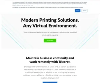 Tricerat.com(Enterprise Print Management Solutions) Screenshot