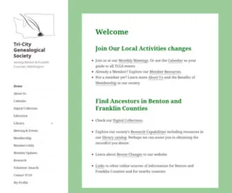 Tricitygenealogicalsociety.org(TCGS Home) Screenshot