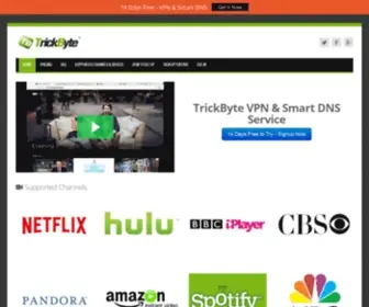 Trickbyte.com(VPN & Smart DNS Service To Unblock Websites) Screenshot