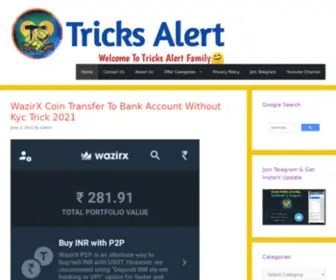 Tricksalerts.com(Tricks Alert) Screenshot