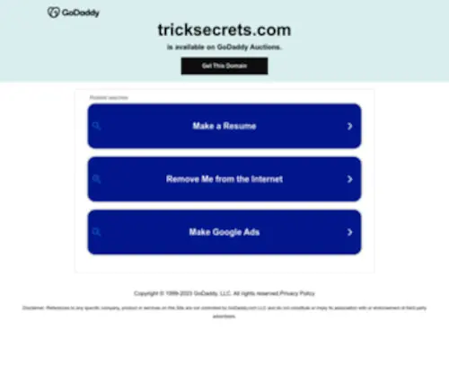 Tricksecrets.com(Tricksecrets) Screenshot