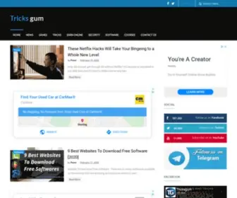 Tricksgum.com(Free Internet Hacks) Screenshot