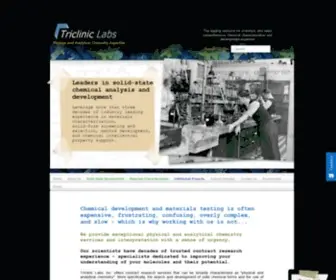 Tricliniclabs.com(Experts in Materials Analysis) Screenshot